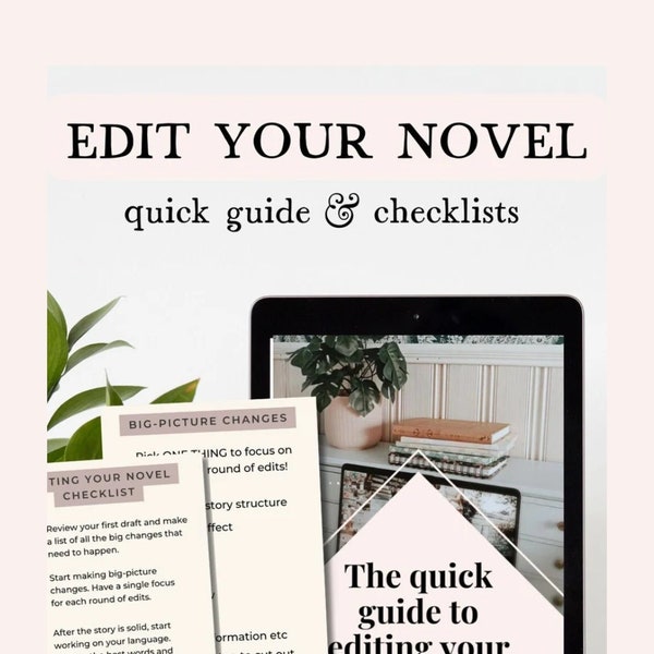 Guide rapide pour éditer votre roman, livres électroniques et aide-mémoire pour les écrivains, listes de contrôle des auteurs