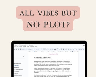 Story plotting workbook, No plot just vibes, How to write a story