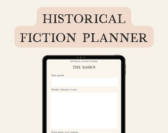 Historical fiction planner, World-building template for writers, Printable worksheets, Interactive workbook, Novel planning PDF