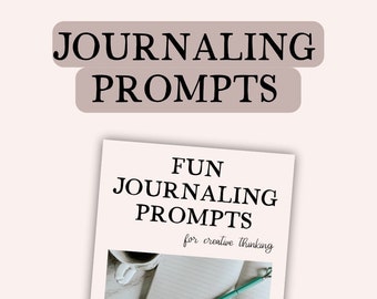 Fun journaling prompts for creativity, Printable journaling prompt pages for self discovery