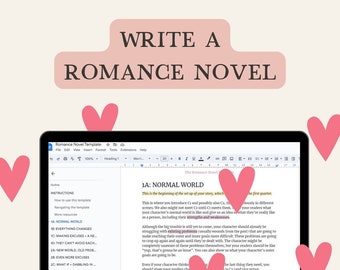 Romance novel outline template for Google Docs, Book writing beat sheet