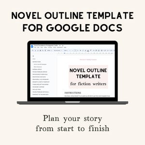 Write a novel with this book outline template for Google Docs, Creative writer template for novel outline, Story plot writing planner