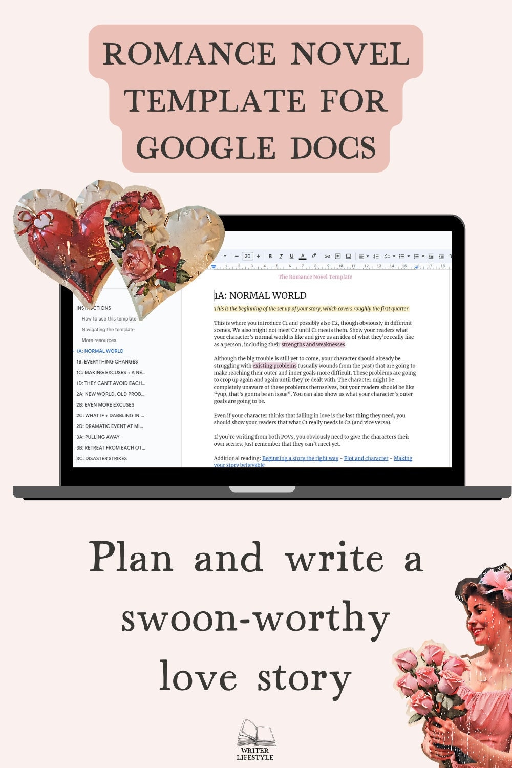 Romance Novel Outline Template for Google Docs Etsy Romance Novel Outline Template for Google Docs Etsy
