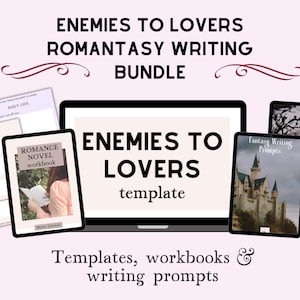 Enemies to lovers romantasy writing bundle: Worldbuilding and character planner, plot outline, story ideas