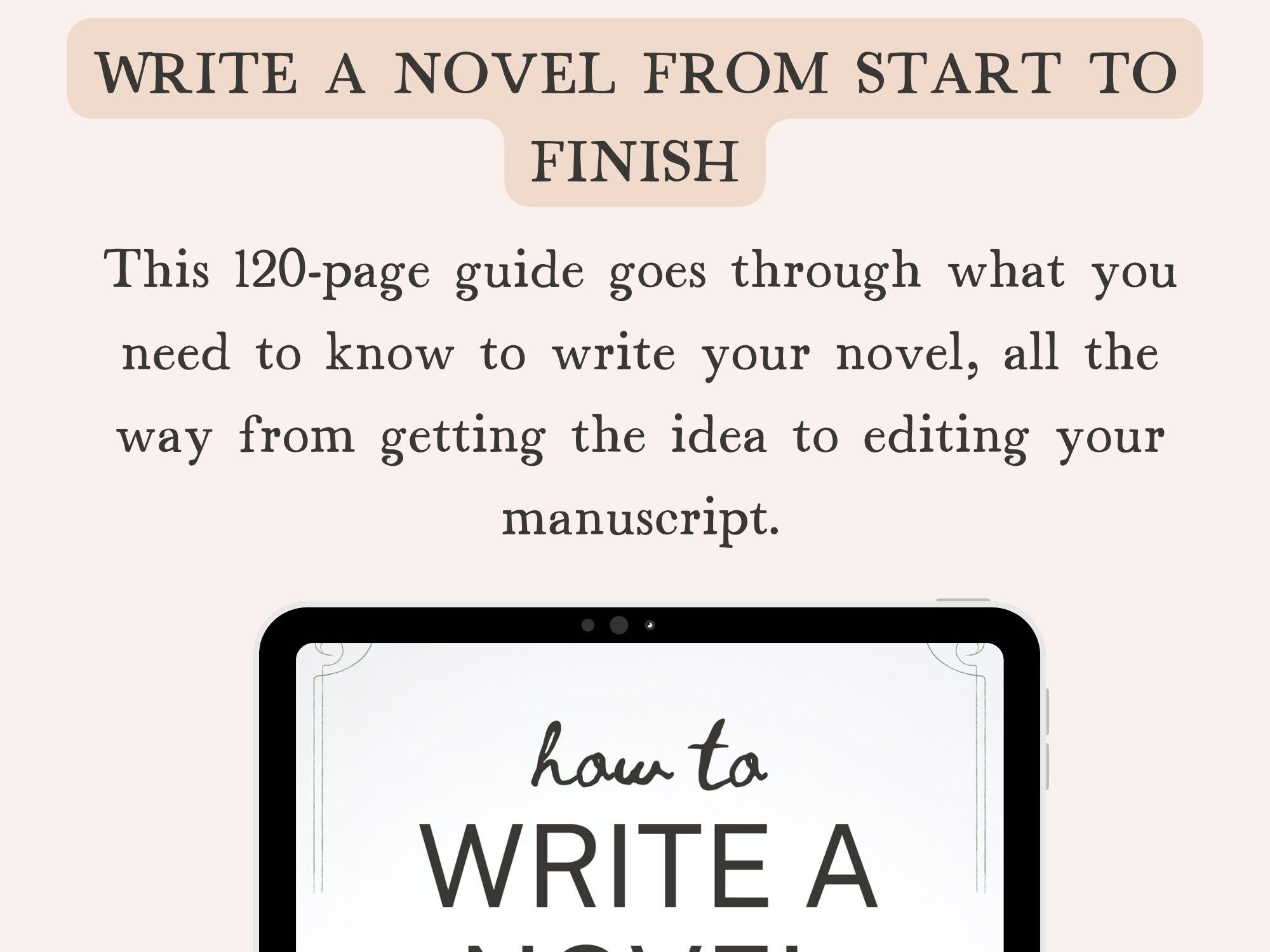 How to Write A Novel Guide and Workbook, Creative Writing Course With ...