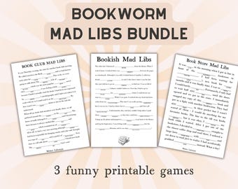 Book Club Mad Libs Bundle, Funny Printable Games (PDF)