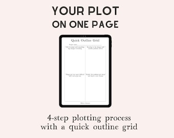 One page plotting planner for writing a book (PDF)