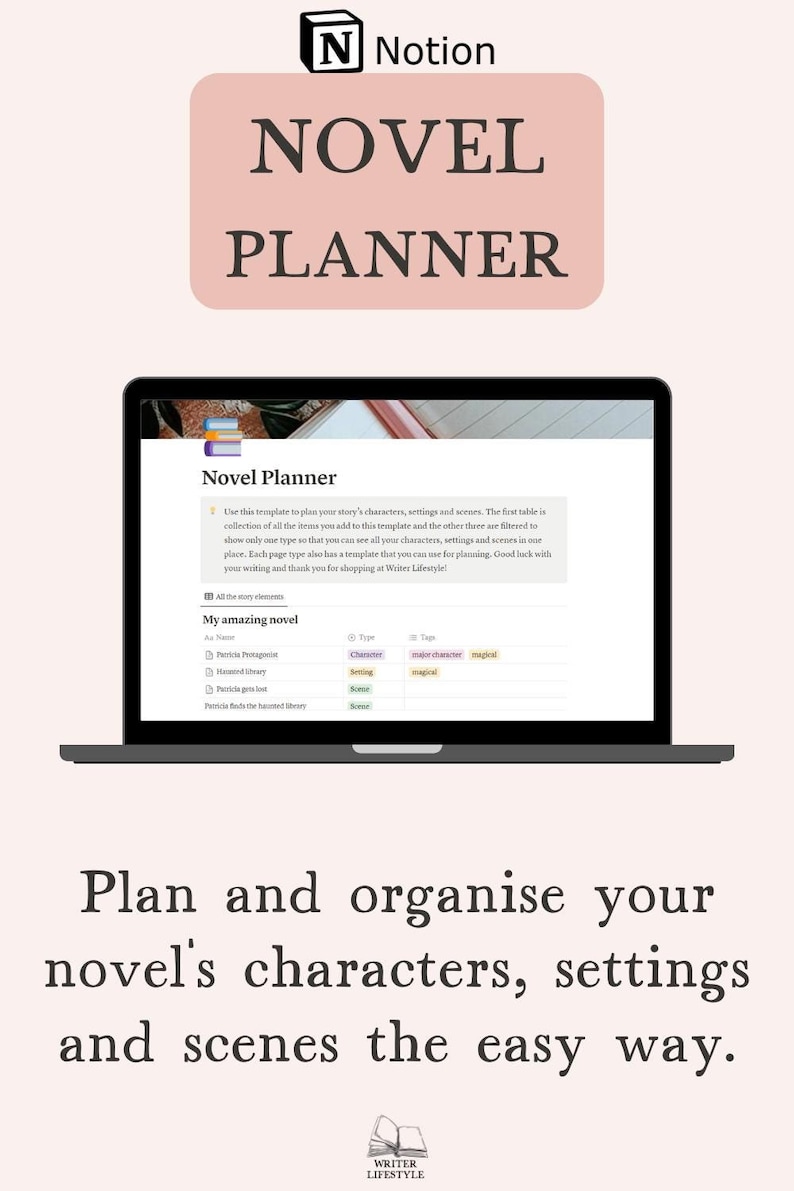 Notion Novel Planner Notion Template for Authors Writing a Book