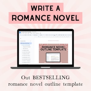 Plantilla de esquema de novela romántica para Google Docs, libro de trabajo de escritura romántica, cómo escribir una historia de amor