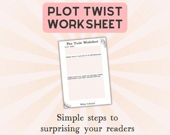 Plot twist worksheet, Novel plotting planner printable, Plot template, Writer printables and author resources for book planning