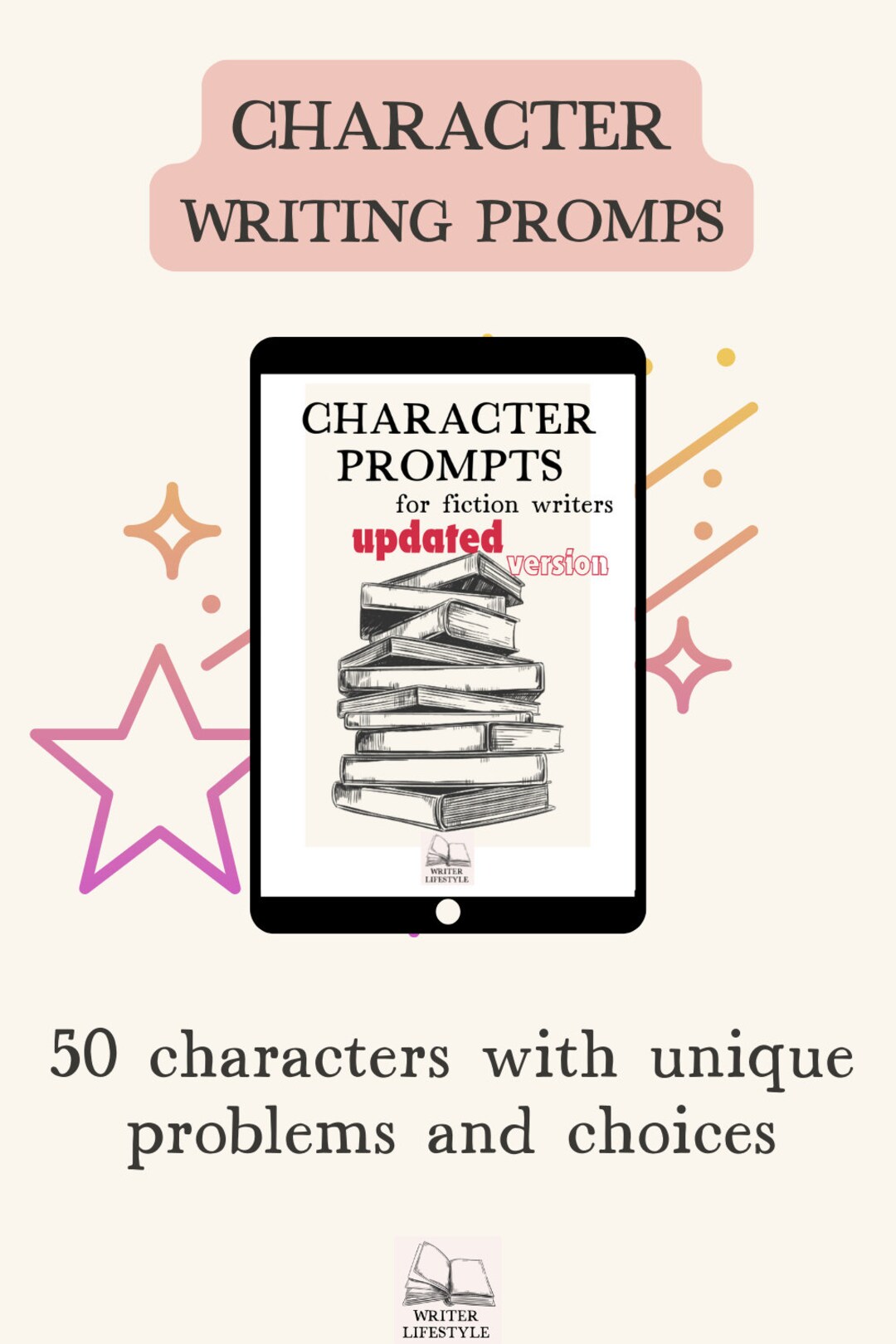 Character Prompts for Fiction Writers Ebook, Creative Writing ...