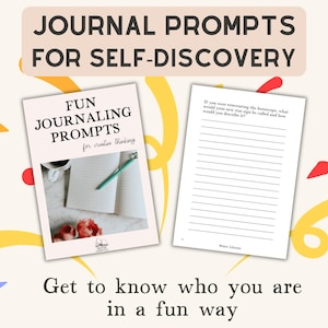 Journaling prompts for self-discovery, Printable prompt pages for creative writing, Guided diary writing ideas