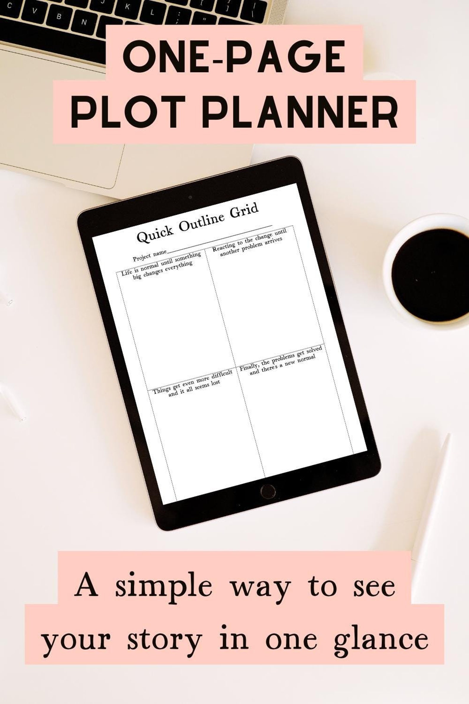 Story Outline Planner Sheet, Digital Plot Planning Worksheet With a ...