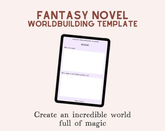 Fantasy setting planning template for worldbuilding and lore (PDF)