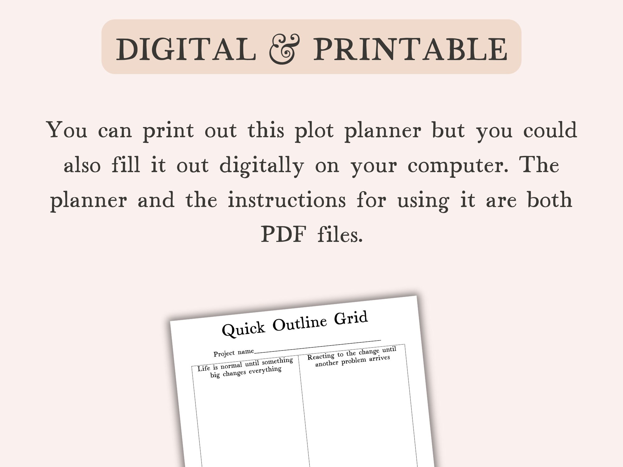 Story Writing Template for Authors, Writer Printables for Outlining ...