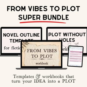 Vibes to plot bundle with novel planners and workbooks