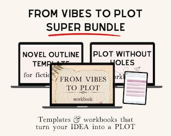 Paquete Vibes to plot con planificadores y cuadernos de trabajo novedosos