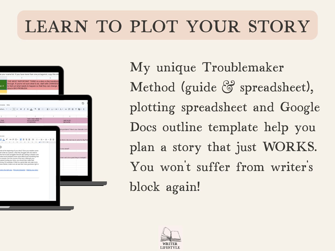 Novel Writing Starter Kit, Learn How to Write a Novel, Outline Template, Book Writing PDF Guide