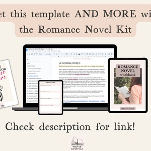 Romance novel outline template for Google Docs, Book writing beat sheet image 7