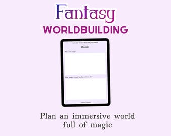 Fantasy setting and world creation planner for worldbuilding (PDF)