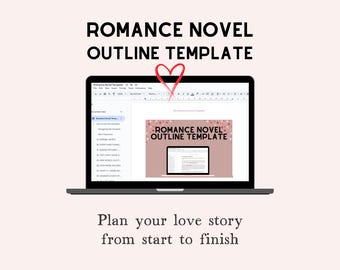 Modèle de contour de roman d'amour pour Google Docs, feuille de rythme pour l'écriture d'un livre