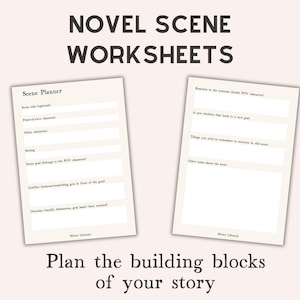 Novel scene worksheets for story planning PDF