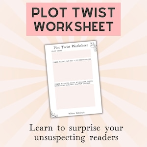 Plot twist worksheet, Novel plotting planner printable, Plot template, Writer printables and author resources for book planning
