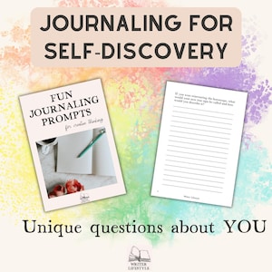 Fun journaling prompts for creativity, Printable journaling prompt pages for self discovery