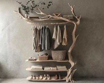 Standing corner rack tree branch rustic coat hanger coat rack shoe rack coat rack with shelf coat hooks for wall