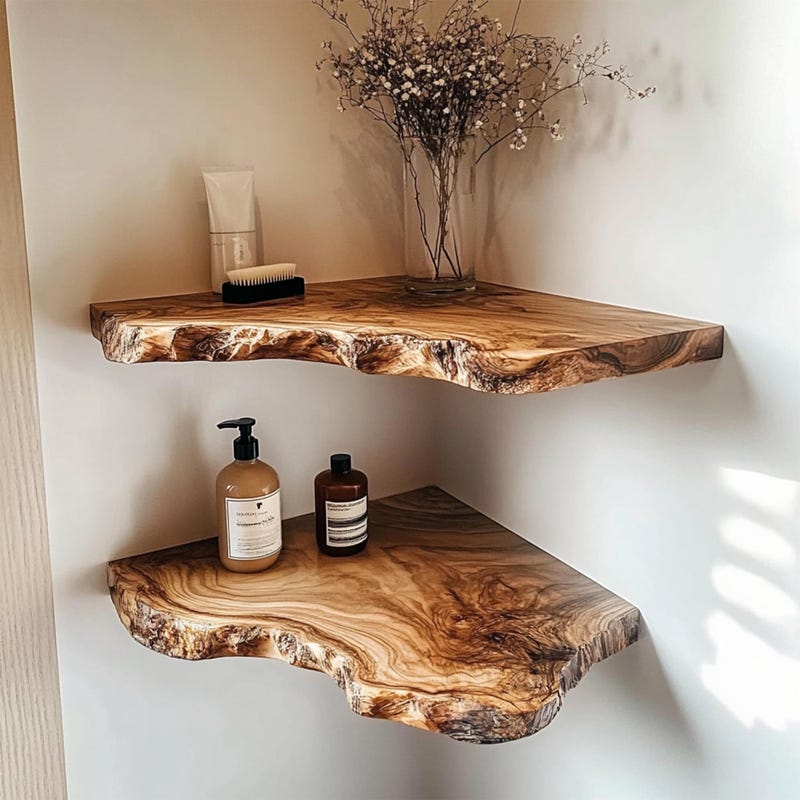 Rustic Corner Shlf Rustic Corner Shelf - Etsy