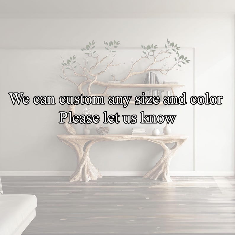 Driftwood Narrow Console Table With Tree Book Shelf Driftwood Console