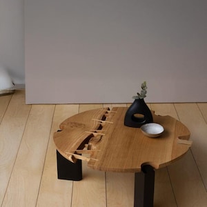 Reclaimed wood coffee table natural farmhouse style table unique handmade furniture