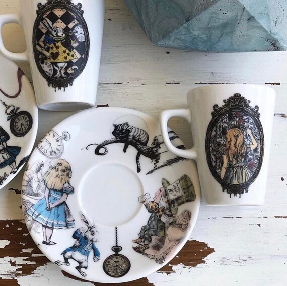 Alice in Wonderland Coffee Cup 90 Cc (3 Oz) - Etsy