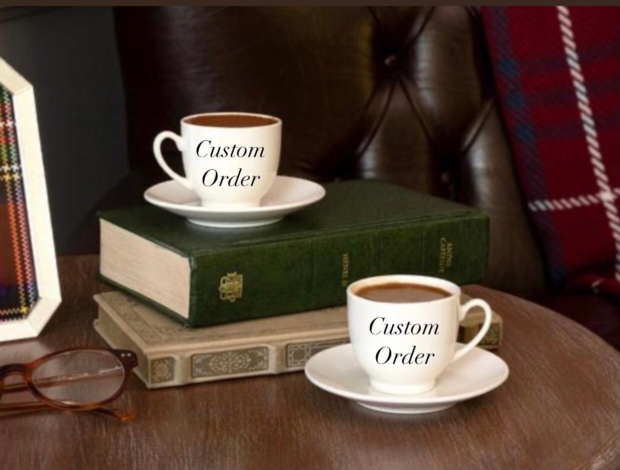 Custom Espresso Cups 2 oz. Set of 12, Personalized Bulk Pack - Perfect for  Tea, Espresso, Cappuccino, Hot Cocoa - White