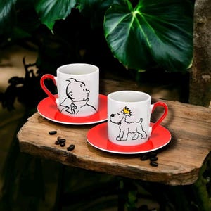 tintin adventures, tin tin coffee cup, tin tin espresso cup, tin tin coffee mug, tin tin