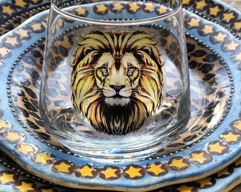 Lion Whiskey Glazen / Lion Wijnglas