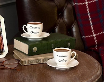 Personalisierte Porzellan-Espressotasse, individuelle Tasse, personalisiertes Geschenk, individuelles Bestellgeschenk (2,7 oz)