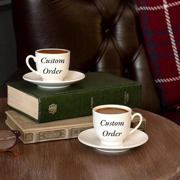 Personalized Porcelain Espresso Cup, Customized Mug, Personalized Gift, Custom Order Gift (2.7 oz)