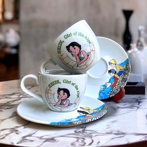 Heidi,  Vintage Design, Girl des Alpes, Espresso & Turkish Coffee Cup