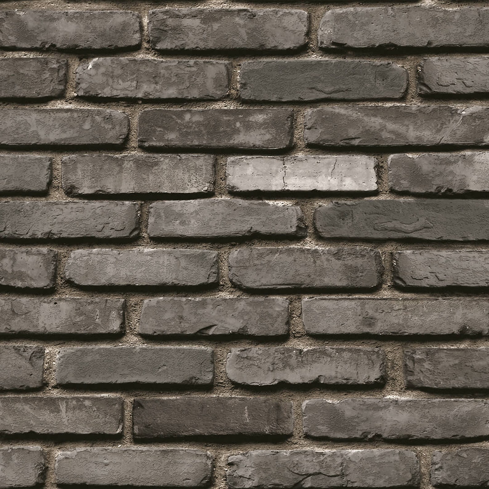 Dark Gray Brick Wallpaper Roll Anthracite 3D Stone Etsy