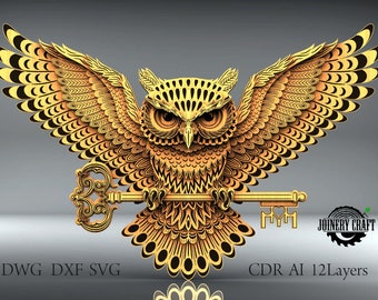 Download 3d Svg Owl Etsy