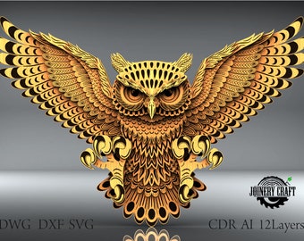 Download Owl Mandala Svg Etsy