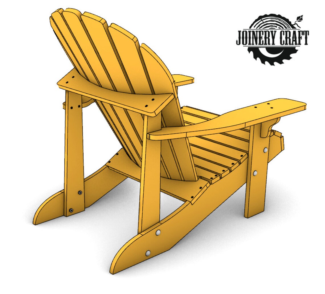 DIY Adirondack Chair Plans PDF format file SVG Dwg Dxf Etsy