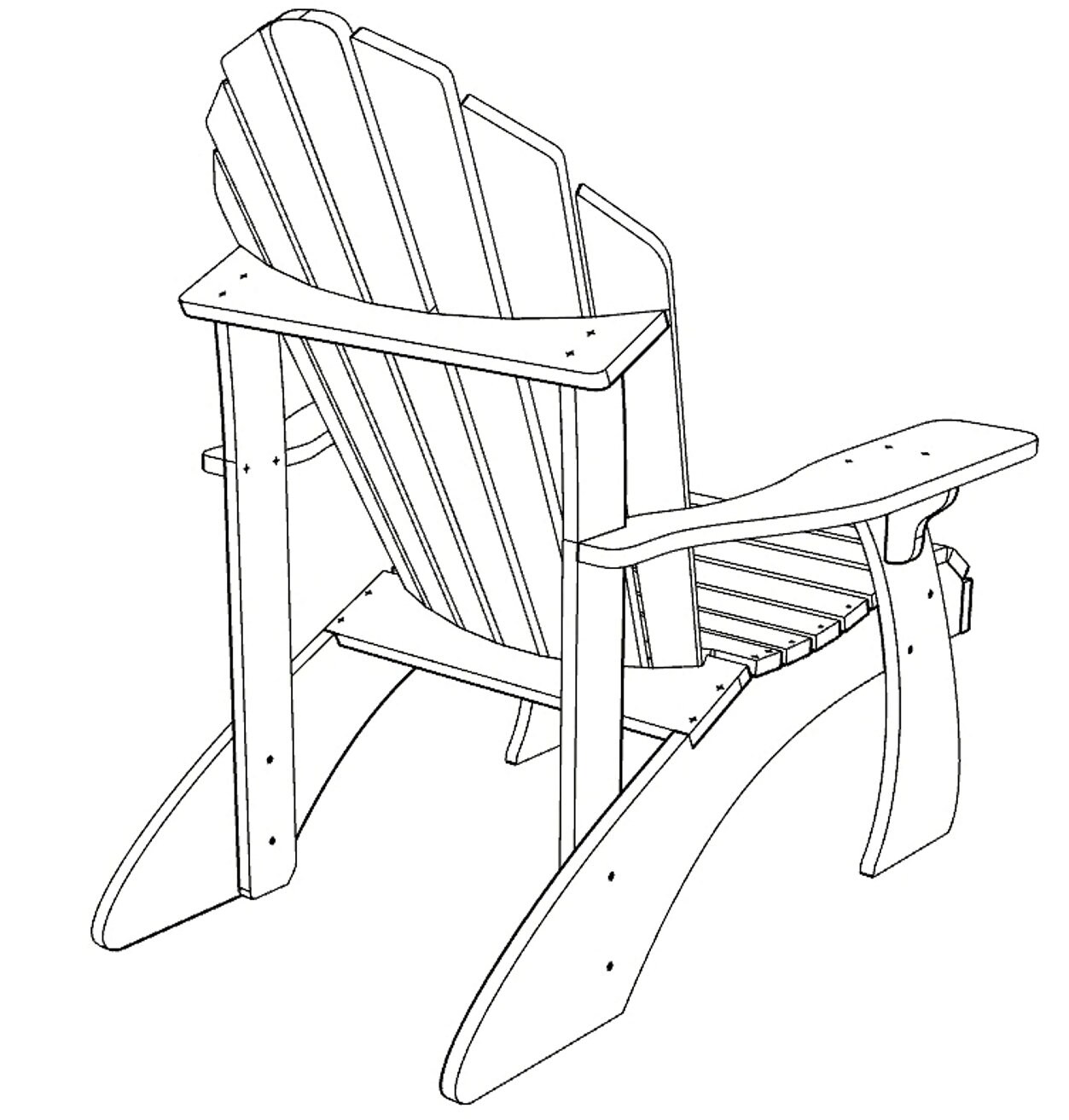 Adirondack Chair Autocad Plan Image to u