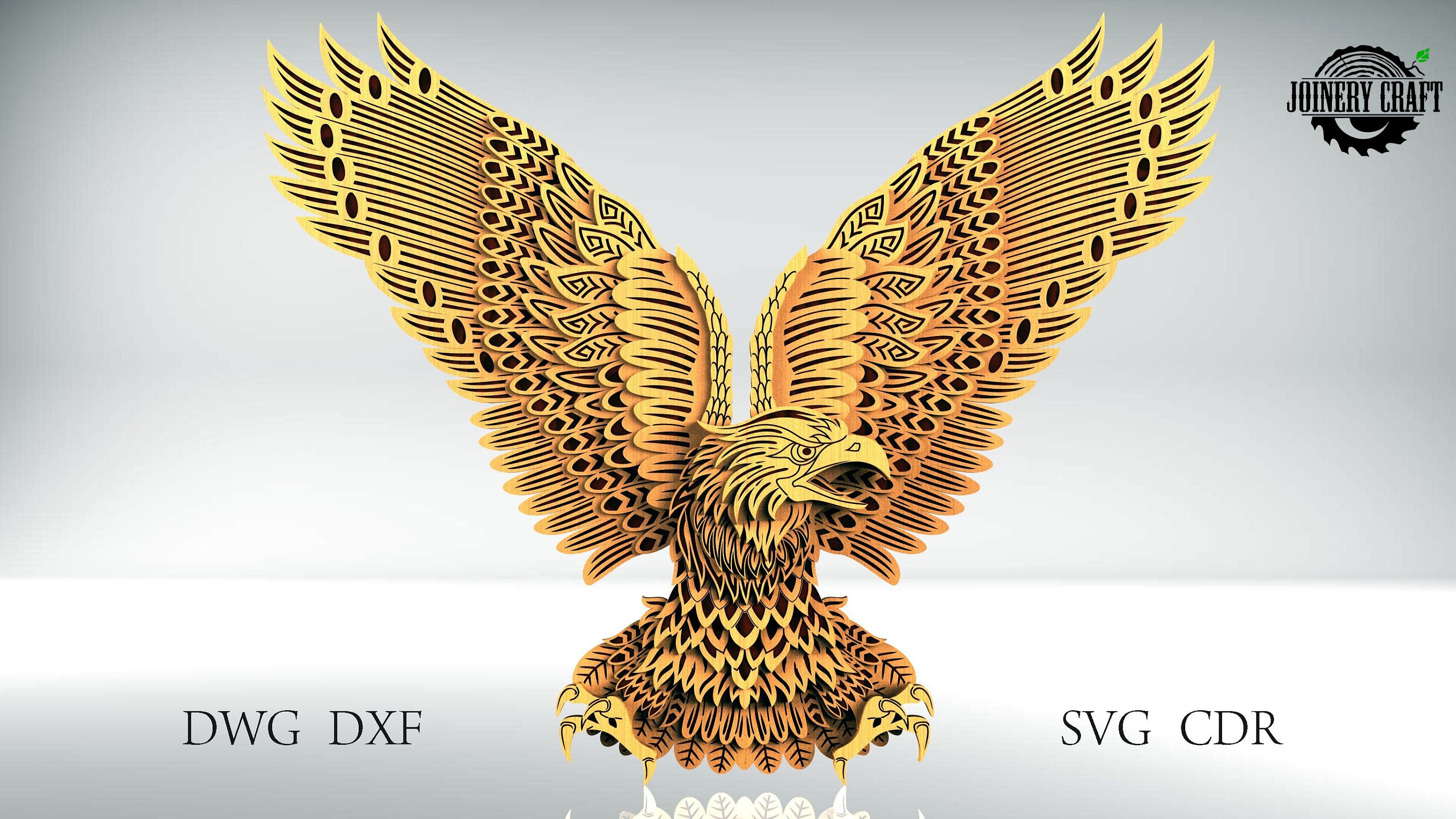 Download Multilayer Eagle mandala home decor wall art DWG DXF SVG ...
