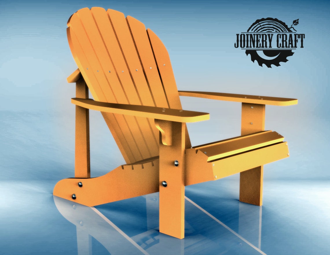DIY Adirondack Chair Plans PDF format file SVG Dwg Dxf | Etsy