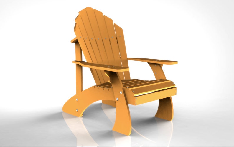 Adirondack Chair Plans Unior Size PDF format CNC SVG Dwg 