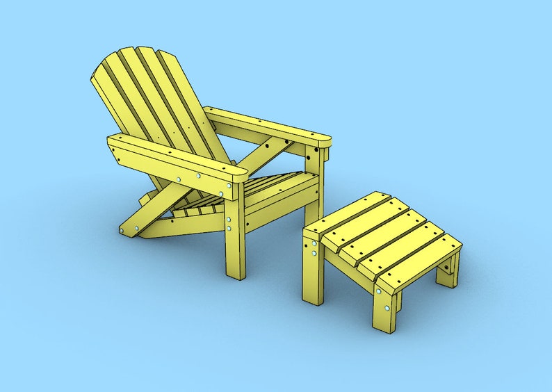 2pcs 2x4 Adirondack Chair PlansSimple Plans for a Etsy