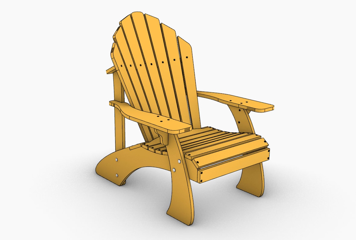 Adirondack Chair Plans Unior Size PDF format CNC SVG Dwg Dxf Etsy