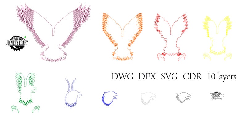 Download Multilayer Eagle mandala home decor wall art DWG DXF SVG ...